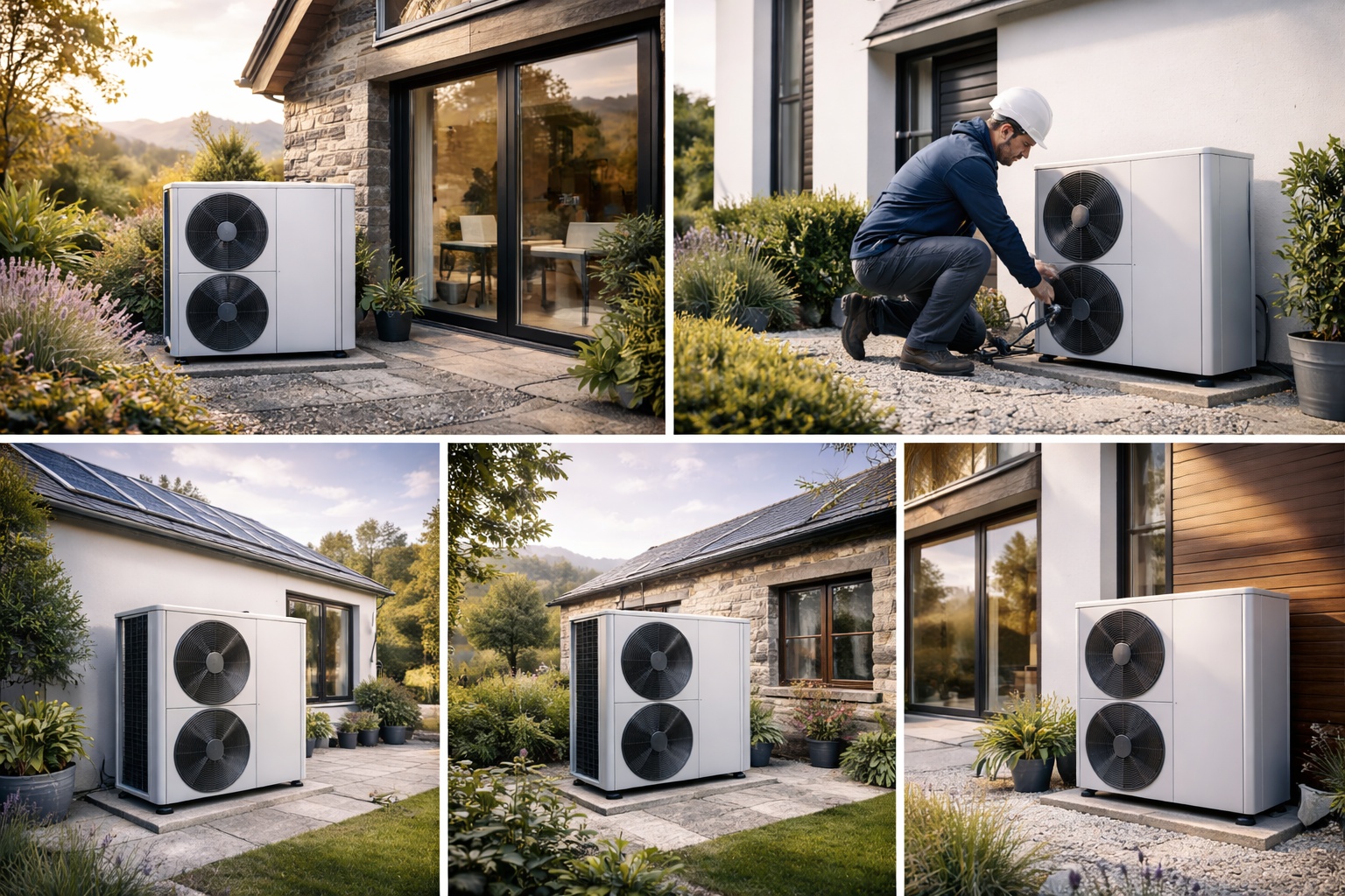Modern heat pump installation for efficient heating in Scottish homes with renewable energy